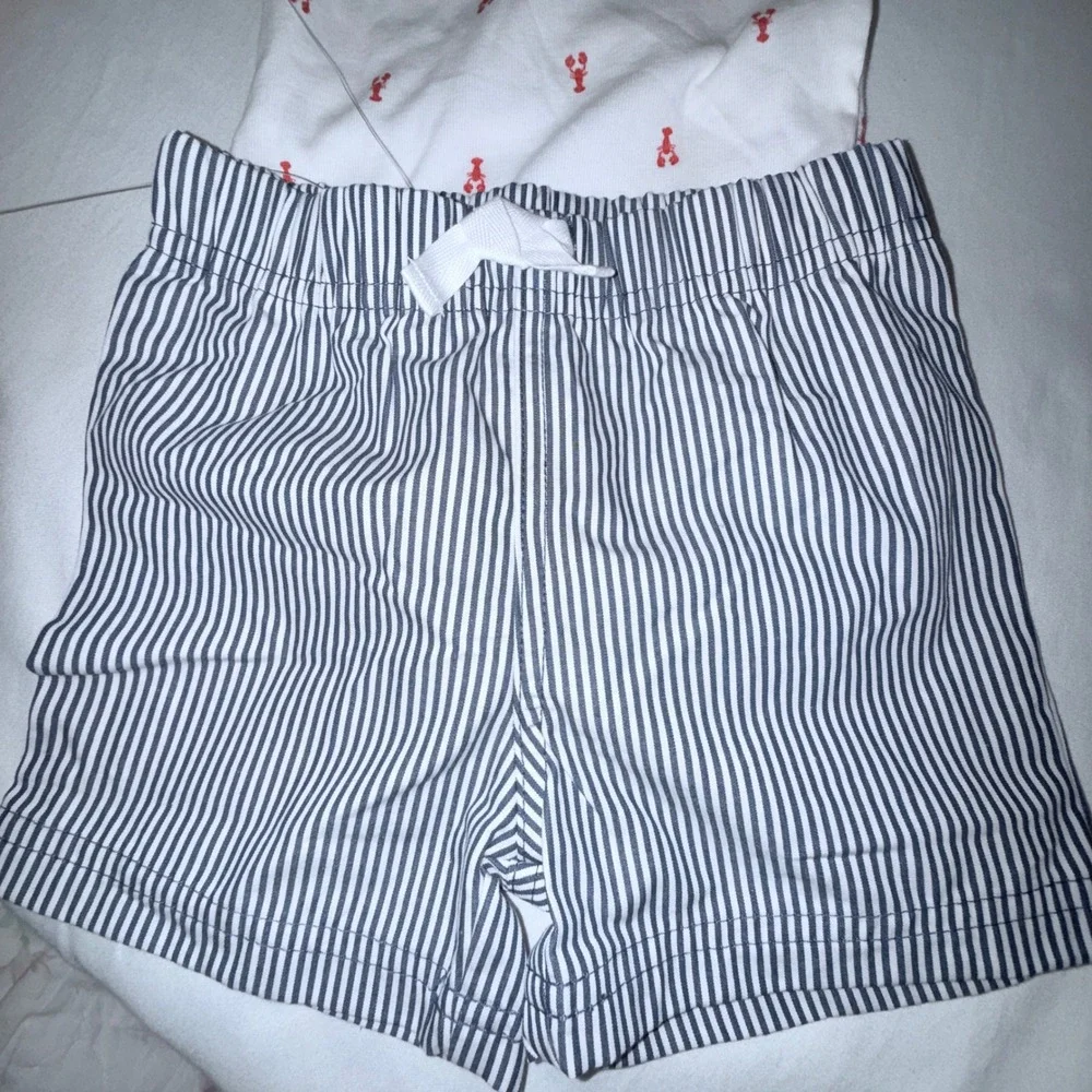 Carter's‎ Just One You 3pc Outfit Set Kids 12M Red White New Lobster Nautical